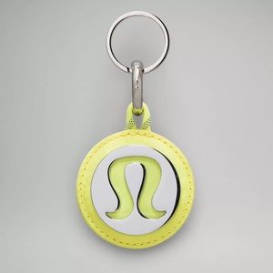 lululemon Logo Bag Charm & Keychain Silver, Unisex, Electric Yellow NWT